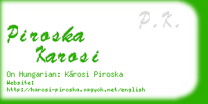 piroska karosi business card